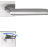 SOLIDO Dr�ckergarnitur VADUZ - auf Flachrosette, eckig WC, Edelstahl matt