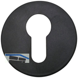 SOLIDO Zylinderrosette PZ flach rund, Edelstahl schwarz matt