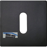 SOLIDO Schl�sselrosette BB flach eckig, Edelstahl schwarz matt