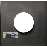 SOLIDO Dr�ckerrosette flach eckig, Edelstahl schwarz matt