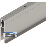 SOLIDO 100/HELM Seitenteilprofil Glas auf Ma� L=6000 mm Edelstahl-Effekt