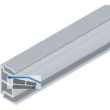 SOLIDO 100/HELM Abstandsprofil 15 mm auf Ma� L=6000 mm silber eloxiert