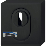 SOLIDO Zylinderrosette au�en, eckig, 52 x 52 x 15, mit Kernziehschutz, schwarz