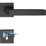 SOLIDO Dr�ckergarnitur MALM� - auf Flachrosette, eckig BB, schwarz