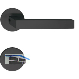 SOLIDO Dr�ckergarnitur MALM� - auf Flachrosette, rund WC, schwarz