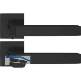 SOLIDO Solo Dr�ckergarnitur MALM� - Flachrosette eckig WC, Not�ffner, schwarz