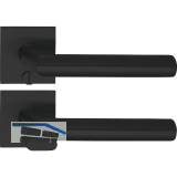 SOLIDO Solo Dr�ckergarnitur NORWEGEN - Flachrosette eckig WC, Not�ffner, schwarz