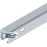 SOLIDO 100 Laufschiene seitlich gebohrt L=1800 mm silber eloxiert