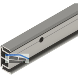 SOLIDO 100 Abstandsprofil 15 mm seitlich gebohrt L=1800 mm Edelstahl-Effekt