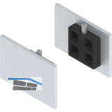 SOLIDO 100/HELM Abdeckkappen-Set Blende ME mit Abstandsprofil 15 silber