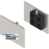 SOLIDO 100/HELM Abdeckkappen-Set Blende ME mit Abstandsprofil 15 Edelstahl