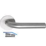 SOLIDO Dr�ckergarnitur DUBLIN - ohne Schl�sselrosette, rund, Edelstahl