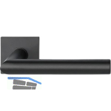 SOLIDO Dr�ckergarnitur NORWEGEN - eckig, ohne Schl�sselrosette, schwarz