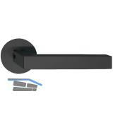 SOLIDO Dr�ckergarnitur MALM� - ohne Schl�sselrosette, rund, schwarz