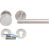 SOLIDO Wechselgarnitur NORWEGEN DIN - auf Rosette PZ, 38 - 45, Edelstahl matt