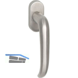 MARCHESI Fenstergriff Br�nn Lochteil lose, VK 7 x 35 mm, Edelstahl matt