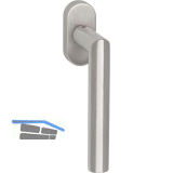 MARCHESI Fenstergriff Gehrung Lochteil lose, VK 7 x 35 mm, Edelstahl matt