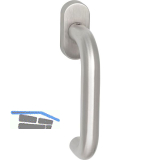 MARCHESI Fenstergriff Harmonie Lochteil lose, VK 7 x 35 mm, Edelstahl matt