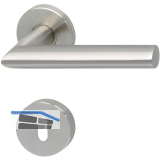 SOLIDO Dr�ckergarnitur GLASGOW DIN - auf Rosette BB, 38 - 45, Edelstahl matt