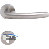 SOLIDO Dr�ckergarnitur HELSINKI DIN - auf Rosette PZ, 38 - 45, Edelstahl matt