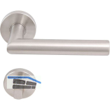 SOLIDO Dr�ckergarnitur NORWEGEN DIN - auf Rosette WC, 38 - 45, Edelstahl matt