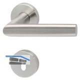 SOLIDO Dr�ckergarnitur VADUZ DIN - auf Rosette BB, 38 - 45, Edelstahl matt