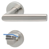 SOLIDO Dr�ckergarnitur VADUZ DIN - auf Rosette WC, 38 - 45, Edelstahl matt