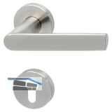 SOLIDO Dr�ckergarnitur DOVER DIN - auf Rosette PZ, 38 - 45, Edelstahl matt