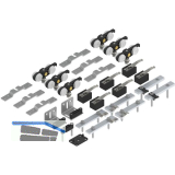 SOLIDO 100 Teleskopbeschlagset 3-fl�gelig Holz ohne Laufschiene