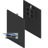 SOLIDO 100/HELM Abdeckkappen-Set Blende H/G beidseitig Deckenmontage schwarz