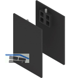 SOLIDO 100 Abdeckkappen Seitenteilprofil Glas schwarz matt