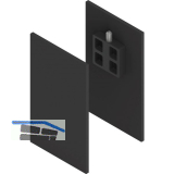 SOLIDO 100/HELM Abdeckkappen-Set Montageschiene/Blende H/G schwarz matt