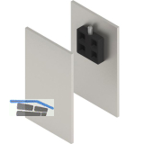 SOLIDO 100/HELM Abdeckkappen-Set Montageschiene/Blende H/G Edelstahl