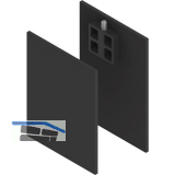 SOLIDO 100/HELM Abdeckkappen-Set Montageschiene/Abstand/Blende H/G schwarz matt