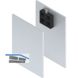 SOLIDO 100/HELM Abdeckkappen-Set Montageschiene/Abstand/Blende H/G silber