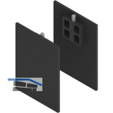 SOLIDO 100/HELM Abdeckkappen-Set Blende H/G mit Abstandsprofil 15 schwarz matt