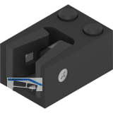 HELM Anschlagpuffer unten Glas 8-12,76 mm Aluminium schwarz matt