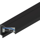 SOLIDO 100/HELM Montageschiene f�r Verblendung auf Ma� schwarz matt