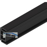 SOLIDO 100/HELM Abstandsprofil 15 mm auf Ma� L=6000 mm schwarz matt