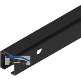 SOLIDO 100 Laufschiene seitlich gebohrt L=2000 mm schwarz matt