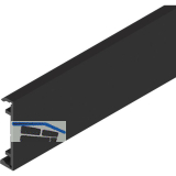 SOLIDO 100/HELM Klipsblende ME minimale Einbauh�he schwarz matt L=6000 mm