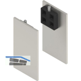 SOLIDO 100/HELM Abdeckkappen-Set Blende H/G einseitig Wandmontage Edelstahl