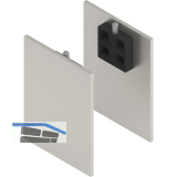 SOLIDO 100/HELM Abdeckkappen-Set Blende H/G mit Abstandsprofil 15 Edelstahl