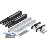 HELM 140 Beschlagset Glas mit Einzugsd�mpfung beidseitig ohne Laufschiene