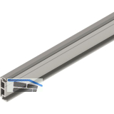 SOLIDO 100/HELM Abstandsprofil 9 mm auf Ma� L=6000 mm Edelstahl-Effekt