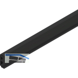 SOLIDO 100/HELM Abstandsprofil 9 mm auf Ma� L=6000 mm schwarz matt
