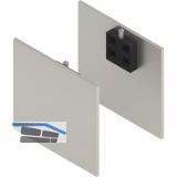 SOLIDO 100/HELM Abdeckkappen-Set Blende H/G Abstandsprofil 2x15/1x9 mm Edelstahl