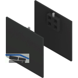 SOLIDO 100/HELM Abdeckkappen-Set Blende H/G Abstandsprofil 2x15/1x9 mm schwarz