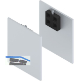 SOLIDO 100 Abdeckkappen-Set Anschlagkasten Wandmontage silber eloxiert