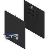 SOLIDO 100 Abdeckkappen-Set Anschlagkasten Wandmontage schwarz matt